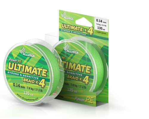 Плетеный шнур Allvega Ultimate Light Green 92м - 0.12мм - 6.6кг