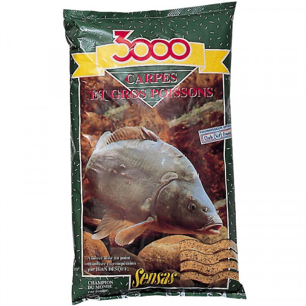 Прикормка летняя Sensas 3000 Carp  Noire 1кг