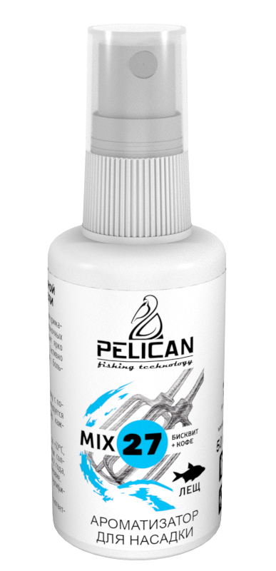 Ароматизатор спрей Pelican Mix 27 - Лещ - Бисквит + Кофе 50мл
