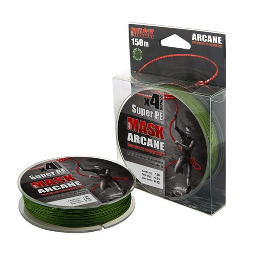 Плетеный шнур Akkoi Mask Arcane 4Х Green 150м - 0.30мм - 18.14кг