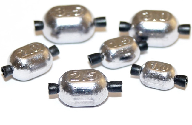 Грузило свинцовое Овал с трубочкой 8гр Россия