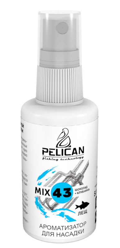 Ароматизатор спрей Pelican Mix 43 - Лещ - Шоколад + Клубника 50мл