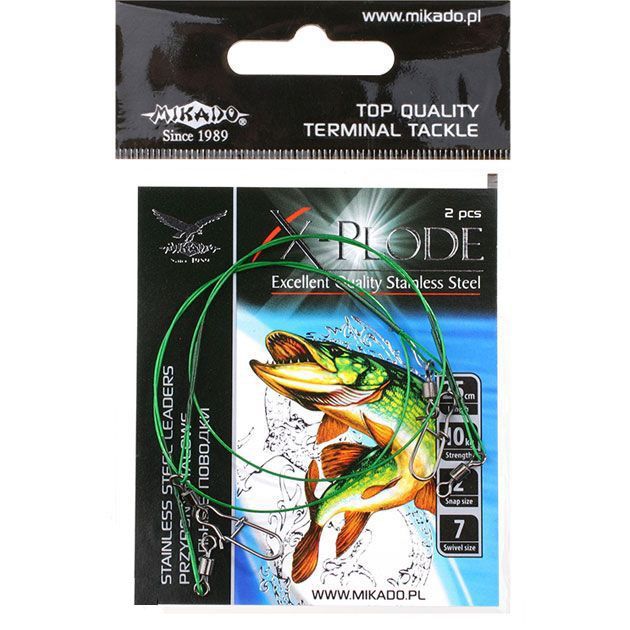 Поводок стальной Mikado X-Plode FS 15см - 15кг