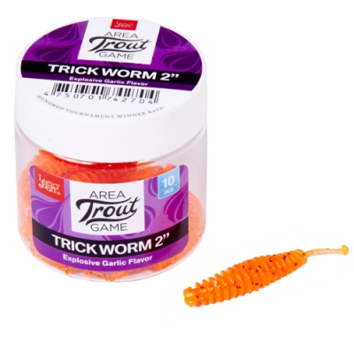 Слаги съедобные искусственные Lucky John Pro Series Trick Worm 2.5in 63.5 - 036