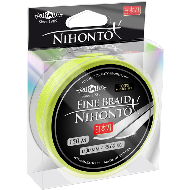 Плетеный шнур Mikado Nihonto Fine Braid Fluo 150м - 0.16мм - 12.50кг