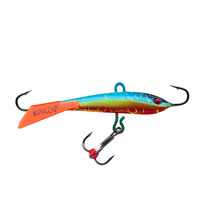 Балансир Sprut Tanpo №7 цвет RB + дополнительный тройник с фосфорной каплей