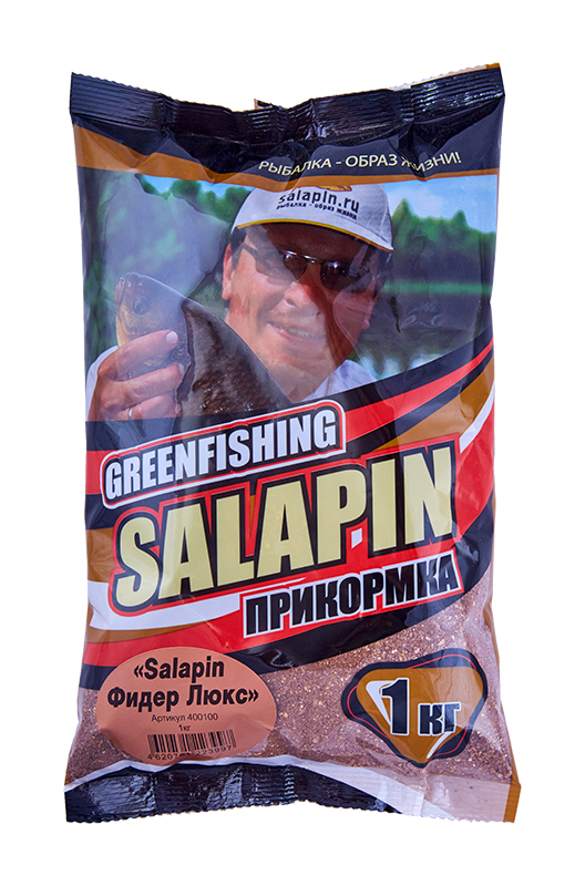 Прикормка летняя Greenfishing Sector-GF Salapin Фидер Люкс 1кг