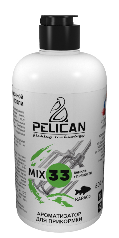 Ароматизатор жидкий Pelican Mix 33 Карась Ванильно-Пряный 500мл