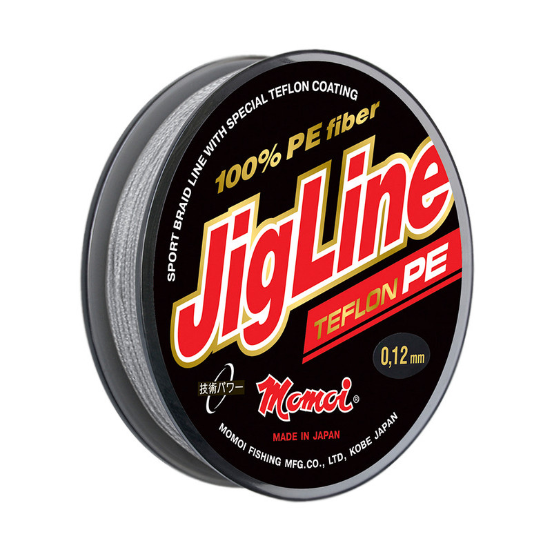 Плетеный шнур Momoi JigLine Teflon Gray 100м - 0.12мм - 9кг