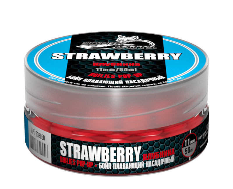 Бойлы насадочные плавающие Sonik Baits Pop-Up Strawberry 11мм