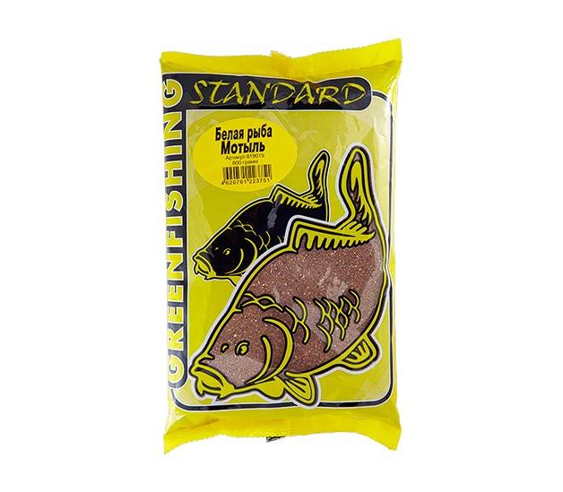 Прикормка зимняя Greenfishing Standard Белая Рыба Мотыль 800гр