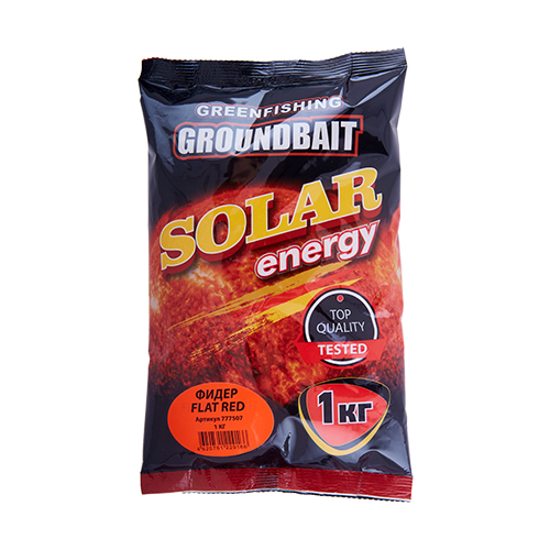 Прикормка летняя Greenfishing Solar Energy Фидер Flat Red 1кг