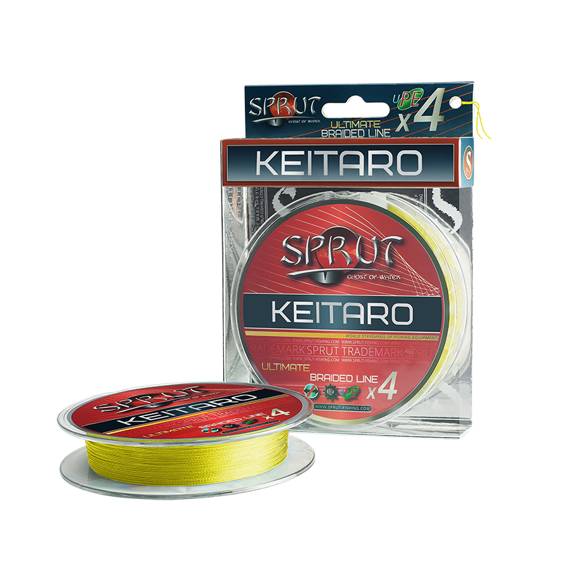 Плетеный шнур Sprut Keitaro Ultimate Braided Line x4 Fluo Yellow 140м - 0.20мм - 16.4кг