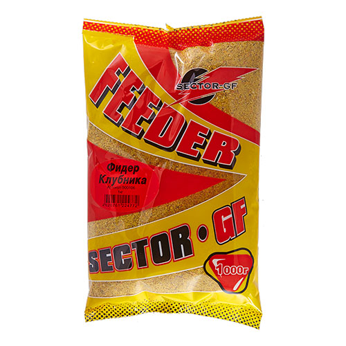 Прикормка летняя Greenfishing Sector-GF Фидер Клубника 1кг