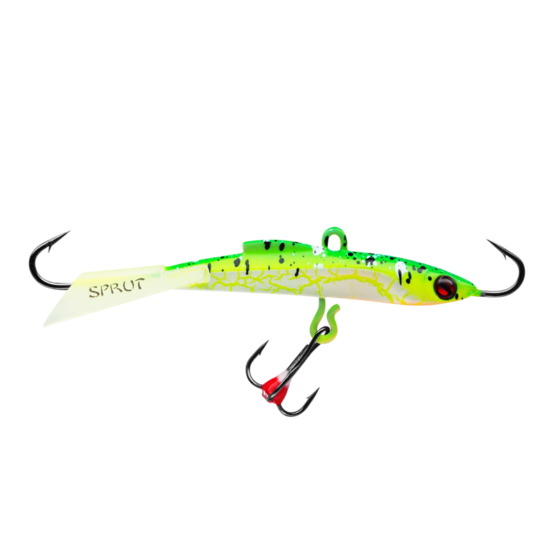 Балансир Sprut Usuri №7 цвет WSPK-UV + дополнительный тройник с фосфорной каплей