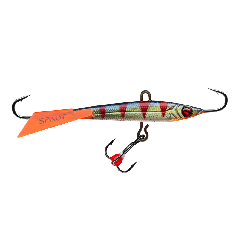 Балансир Sprut Hiko №7 цвет RP-UV-3D + дополнительный тройник с фосфорной каплей