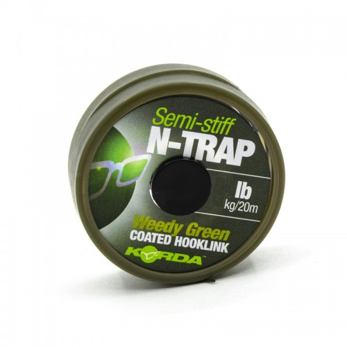 Поводковый материал Korda N-Trap Semi Stiff Weedy Green 20м - 6.8кг/15lb