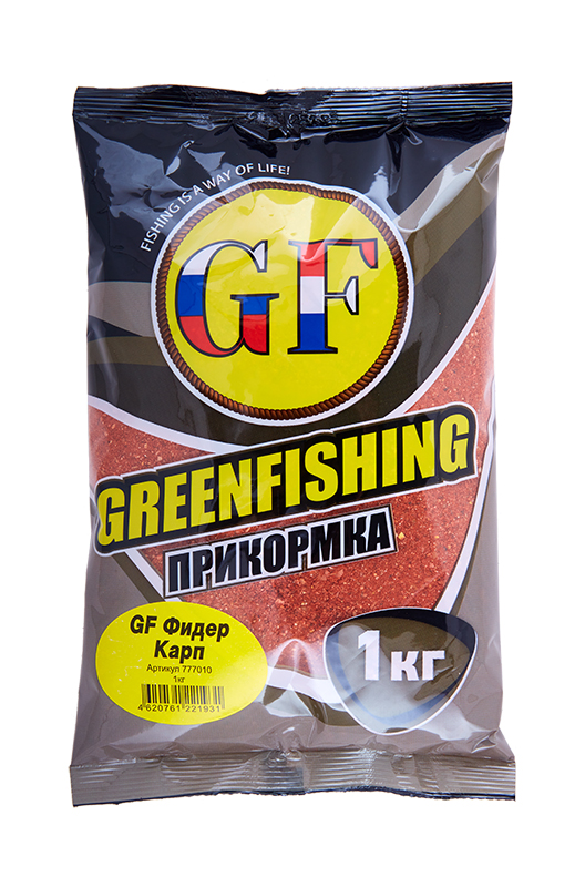 Прикормка летняя Greenfishing GF Фидер Карп 1кг