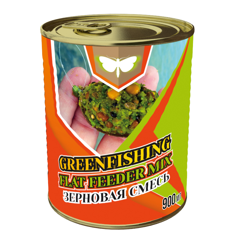 Добавка Greenfishing Зерновой микс Flat Feeder Mix 900мл
