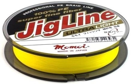 Плетеный шнур Momoi JigLine Ultra Light Yellow 100м - 0.06мм - 5кг